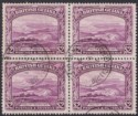 Click for more photos and details British Guiana 1950 KGVI $2 Purple perf 14x13 Block of 4 Used SG318a cat £180
