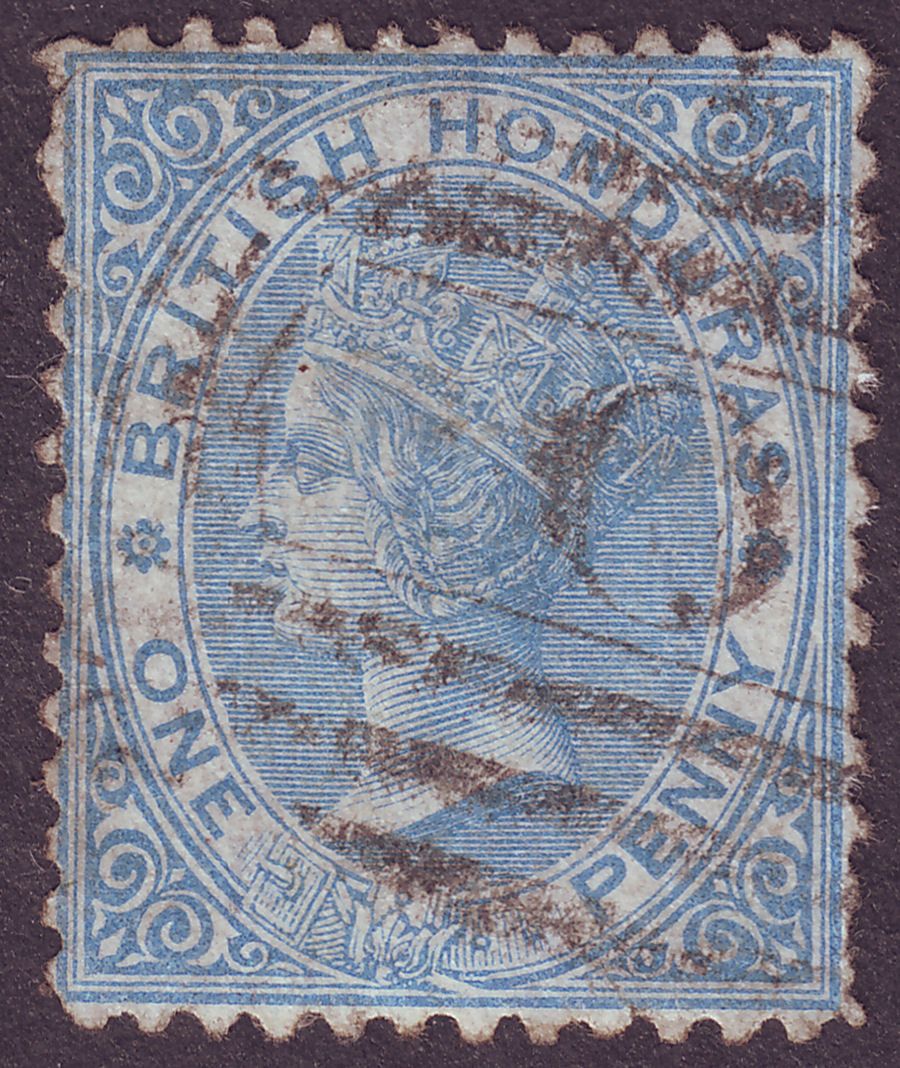 British Honduras 1872 QV 1d Pale Blue perf 12½ Used SG5