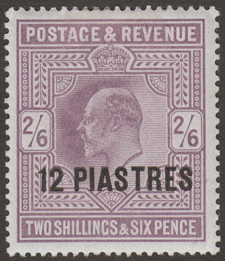 British Levant 1903 KEVII 12pi on 2sh6d Lilac Mint SG11