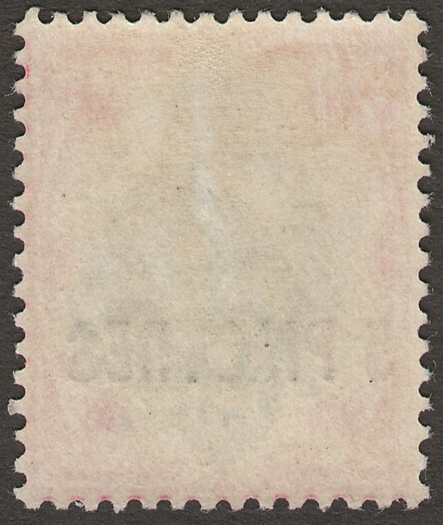 British Levant 1909 KEVII 5pi on 1sh Dull Green and Carmine Mint SG21