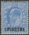 British Levant 1912 KEVII 1pi on 2½d Bright Blue type II Mint SG27