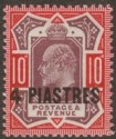 Click for more photos and details British Levant 1912 KEVII 4pi on 10d Dull Purple and Scarlet Mint SG31