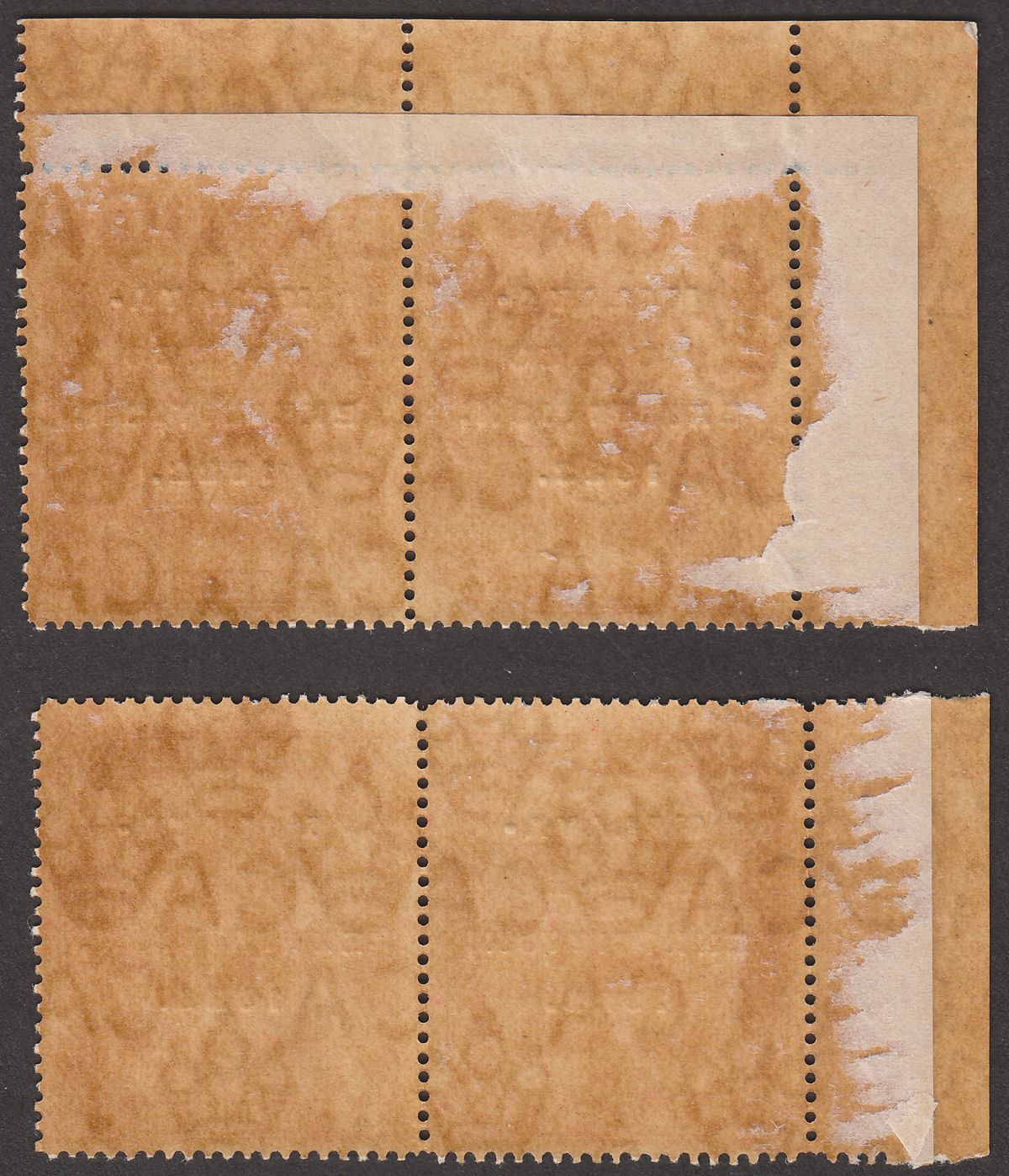 Brunei 1922 KGV Malaya-Borneo Exhibition Opt 3c Short I Pairs Mint SG53a cat £68