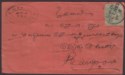 Click for more photos and details India used Burma 1911 KEVII ½a Used Cover Railway TPO R-2 IN Set No 3 Postmark