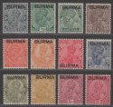 Click for more photos and details Burma 1937 King George V Overprint Set to 12a Mint SG1-12 cat £50