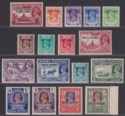 Burma 1945 KGVI Military Administration Overprint Set Mint SG35-50