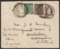 Click for more photos and details Burma 1938 KGV ½a and 1a uprating 1a Postal Stationery Used KALAW to Scotland