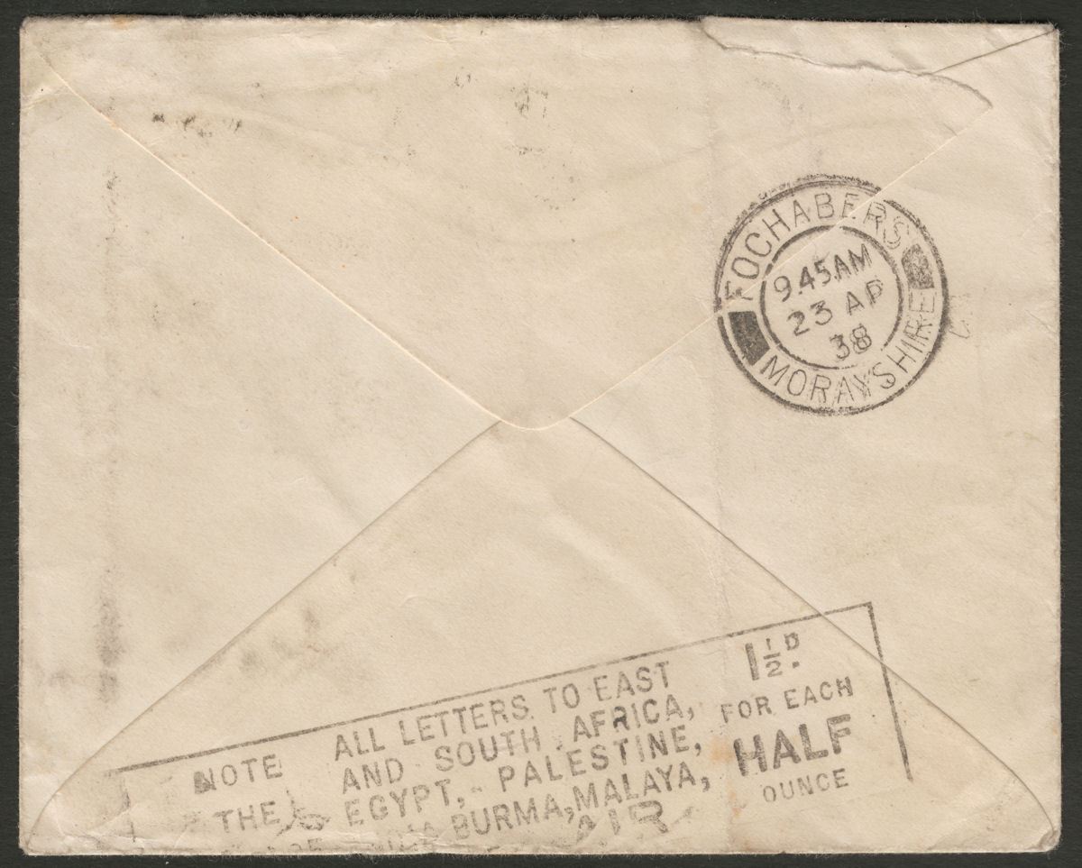 Burma 1938 KGV ½a and 1a uprating 1a Postal Stationery Used KALAW to Scotland