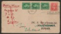 Click for more photos and details GB 1951 KGVI ½d x3 + 1d Used Cover - Myitkyina Burma redirected Bhamo then DLO