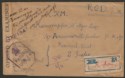 Click for more photos and details Burma 1945 KGVI MILY ADMIN 2a x2 + 1a Registered Censor Cover EXPERIMENTAL PO 4