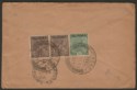 Click for more photos and details Burma 1937 KGV Overprint ½a and 1a Pair Used on Cover HENZADA to India