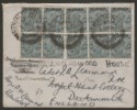 Click for more photos and details Burma 1937 KGV 3p x10 Used on Cover to UK with MANDALAY-SOUTH Postmarks