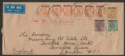 Click for more photos and details Burma 1937 KGV 6a, 2a6p x6, 1a and ½a Used Airmail Cover - UK HSUMHSAI Postmarks