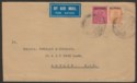 Click for more photos and details Burma 1937 KGV 12a and 2a6p Used on Cover - UK with KHODAUNG-MAGWE Postmarks