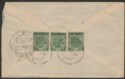 Click for more photos and details Burma 1939 KGV ½a Green x3 Used on Cover to India with YEGYI Postmarks