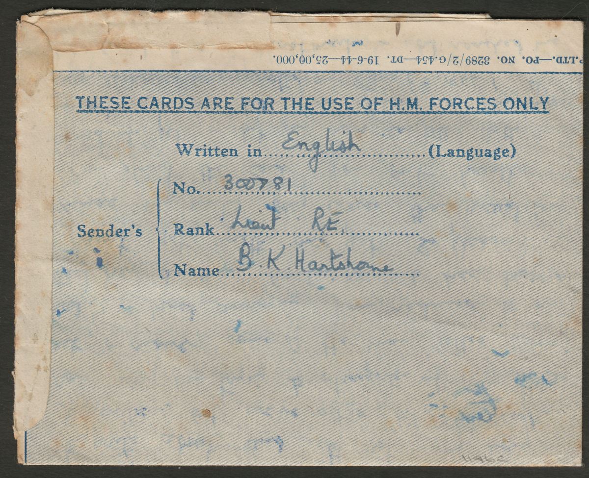 Indian Army FPO No 76 1945 KGVI 4a Used Airletter Wundwin Area, Burma - Duror UK