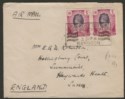 Click for more photos and details Burma 1946 KGVI 1r x2 Used Airmail Cover to UK SG60 Cash Certificates Slogan pmk