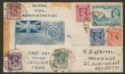 Click for more photos and details Burma 1946 KGVI Set to 2a6p Used on First Day Cover Exptl PO No 36 Rangoon
