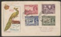 Click for more photos and details Burma 1938 KGVI 2a 3a 3a6p and 8a on Peacock Illustrated First Day Cover Rangoon
