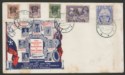 Click for more photos and details Burma 1948 KGVI Interim Gov 3p 6p 9p 3a all Double Overprint Used Martyrs Cover
