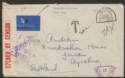 Click for more photos and details Burma 1941 KGVI 1a Used Underpaid Cover Maymyo to Scotland Postage Due Censors
