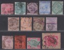 Click for more photos and details India used Burma 1868-95 QV Selection to 2r Used with RANGOON Postmarks