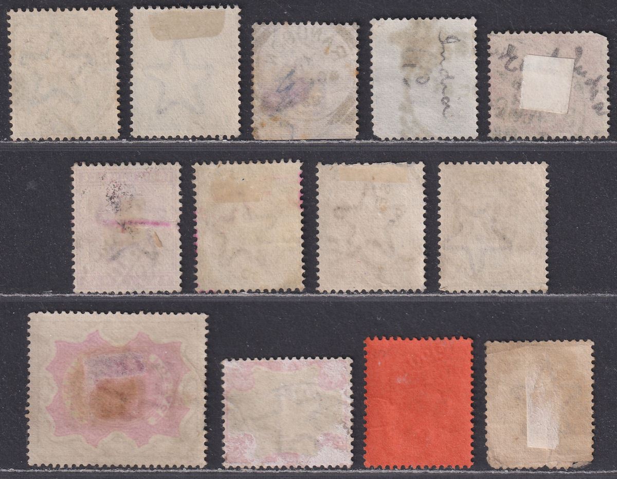 India used Burma 1868-95 QV Selection to 2r Used with RANGOON Postmarks