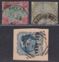 Click for more photos and details India used Burma QV Selection Used with AKYAB / AMHERST / BASSEIN Postmarks
