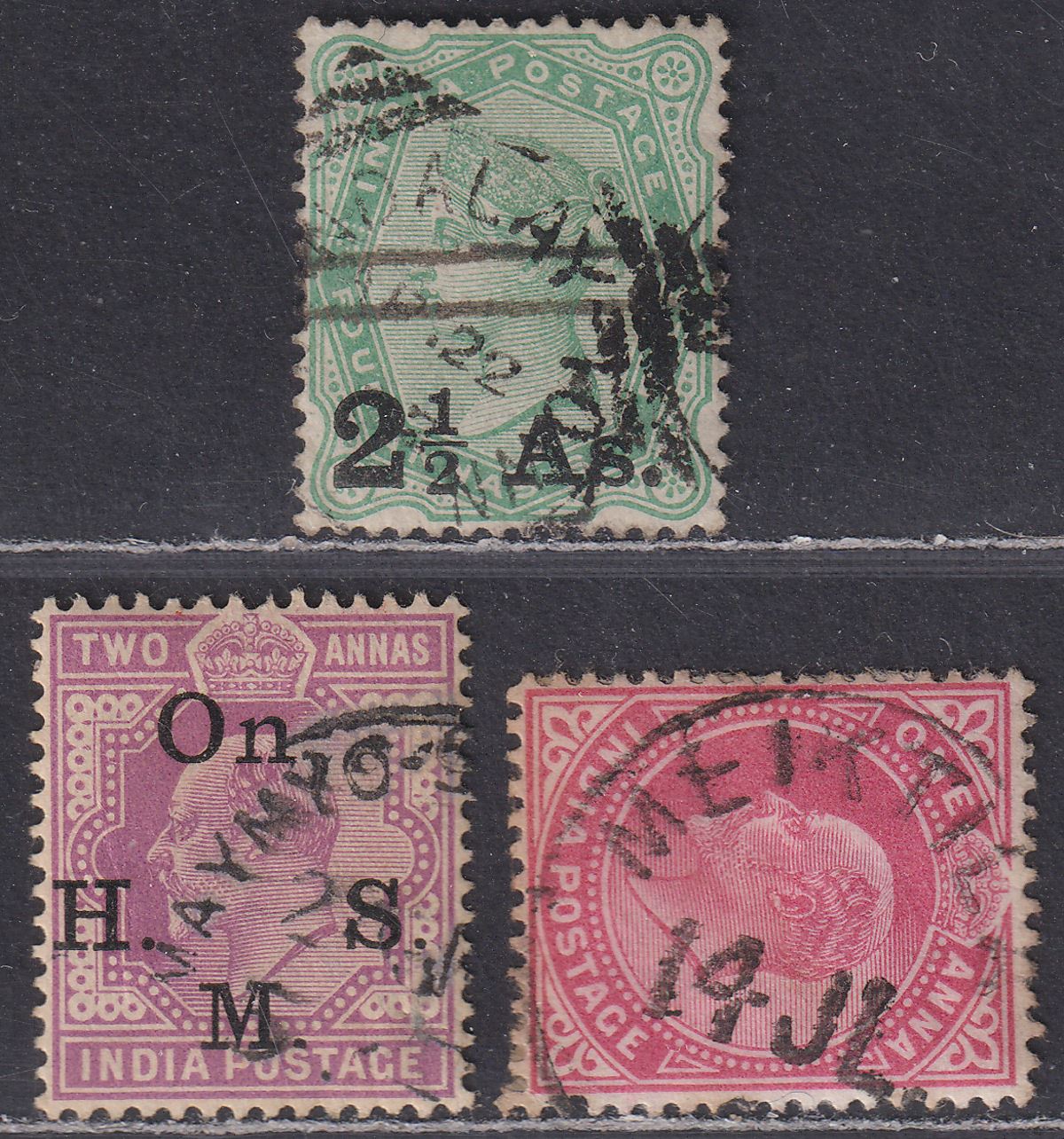 India used Burma QV-KEVII Selection Used w MANDALAY, MAYMYO, MEIKTILA Postmarks