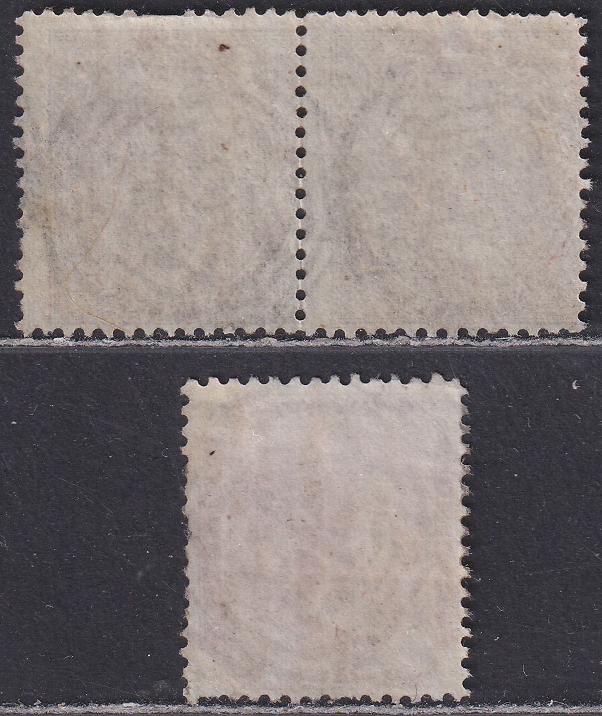 India used Burma 1856-60 QV 1a Pair, 8p Used with Moulmein B/127 Postmark
