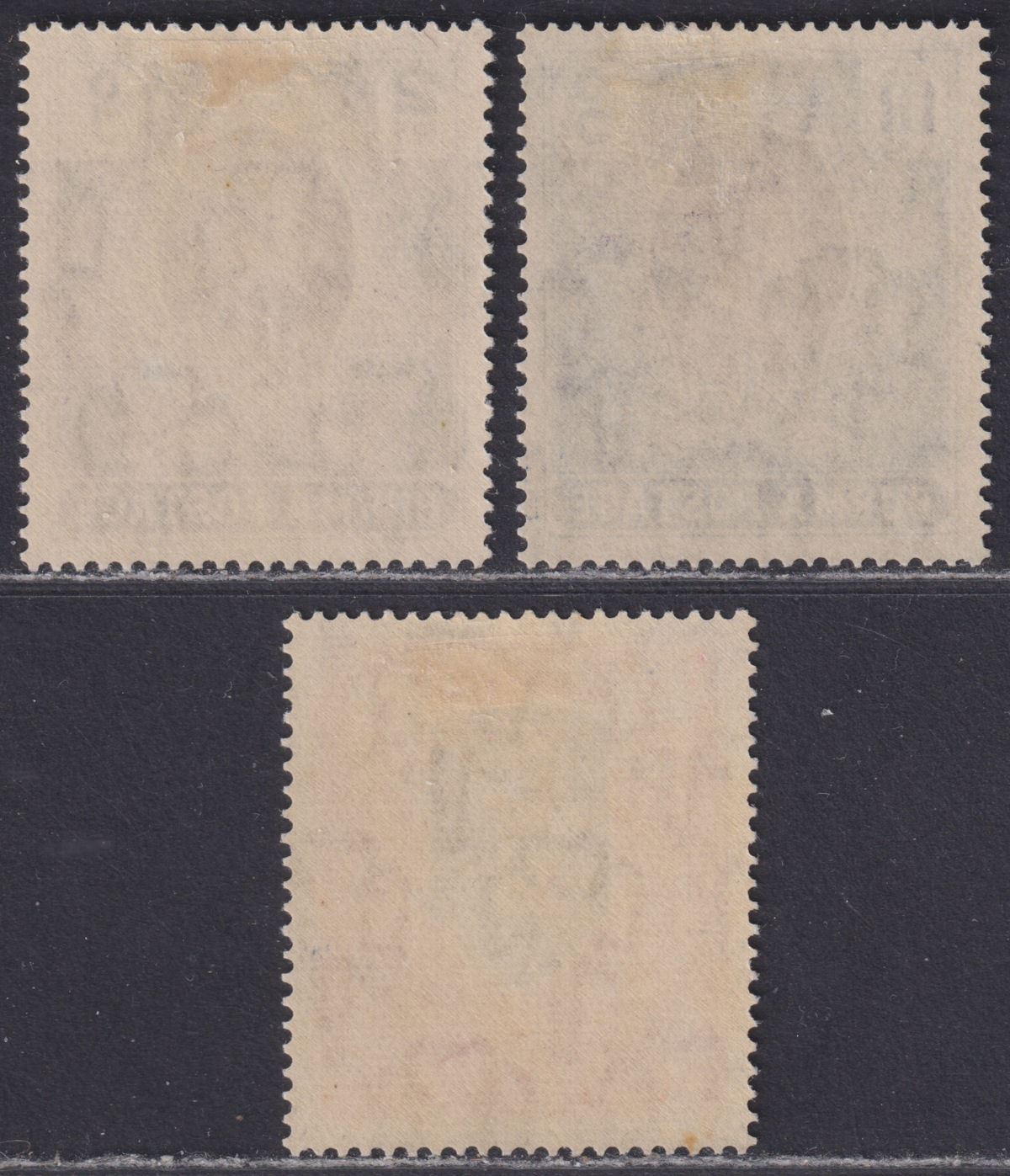 Burma 1938 King George VI 1r, 2r, 5r Mint SG30-32 cat £110