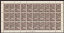 Turks and Caicos Islands 1945 KGVI 6d Sepia Full Sheet of 60 Mint SG201a