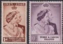 Turks and Caicos Islands 1948 KGVI Royal Silver Wedding 1d, 10sh Mint SG208-209
