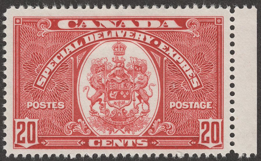 Canada 1938 KGVI Special Delivery 20c Scarlet Mint SG S10