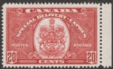 Canada 1938 KGVI Special Delivery 20c Scarlet Mint SG S10