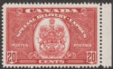 Click for more photos and details Canada 1938 KGVI Special Delivery 20c Scarlet Mint SG S10