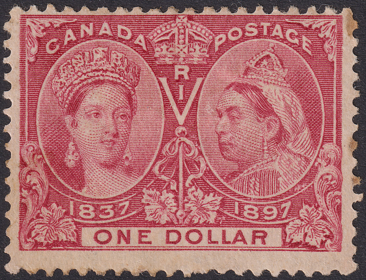 Canada 1897 QV Jubilee $1 Lake Mint SG136 cat £550 TONES