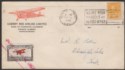 Click for more photos and details Canada 1930 KGV 1c + Cherry Red Airline 10c Used on Cover Prince Albert Postmark