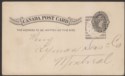 Click for more photos and details Canada 1894 QV 1c Postal Stationery Postcard Used with ALMONTE Postmark