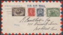 Click for more photos and details Canada 1932 KGV Ottawa Conference Set Used on Airmail Cover Quebec to Montreal