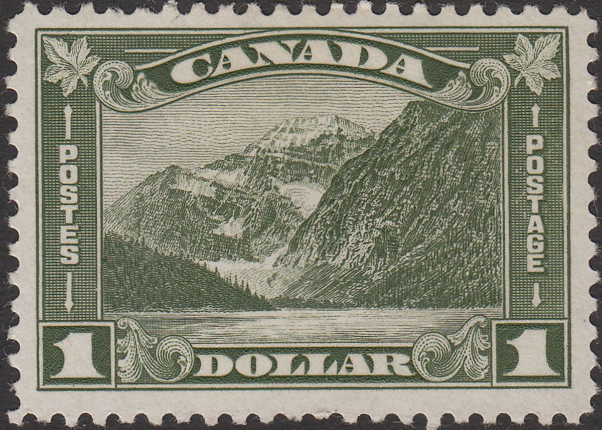 Canada 1930 KGV Mount Edith Cavell $1 Olive-Green Mint SG303 cat £180