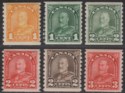 Click for more photos and details Canada 1930-31 KGV Imperf x Perf 8½ Coil Set Mint SG304-309 cat £45