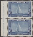 Click for more photos and details Canada 1935 KGV Silver Jubilee Royal Yacht 13c Blue Imprint Pair Mint SG340 c£32