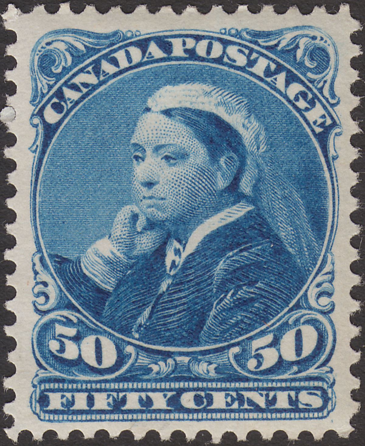 Canada 1893 QV Widow Weeds 50c Blue Mint SG116 cat £300