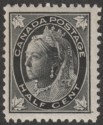Click for more photos and details Canada 1897 QV ½c Black Mint SG142
