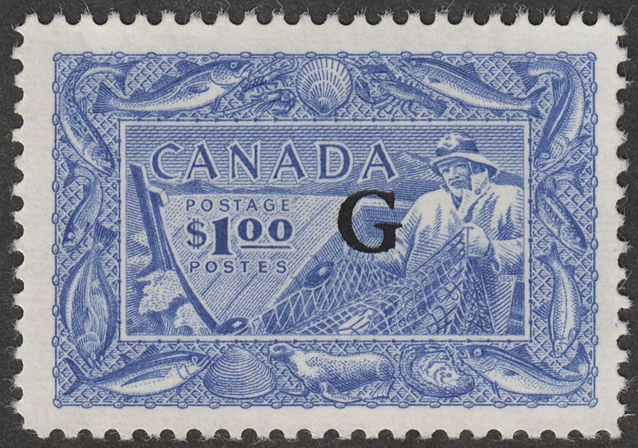Canada 1951 KGVI Government G Overprint $1 Ultramarine Mint SG O192