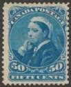Click for more photos and details Canada 1893 QV Widow Weeds 50c Blue Mint* SG116 cat £275 surface crease