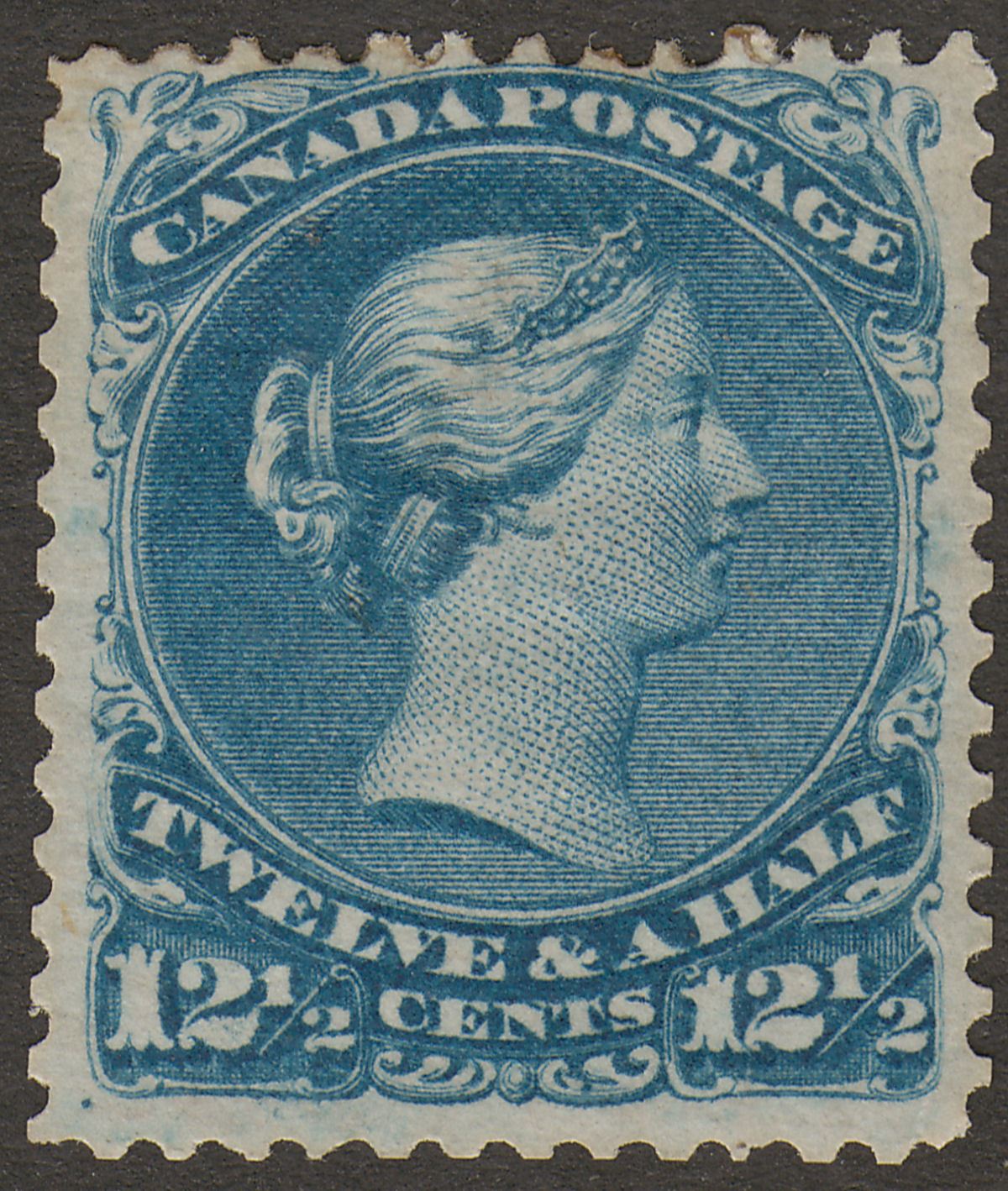 Canada 1868 QV Large Queen 12½c Bright Blue Mint SG60 cat £950