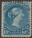 Click for more photos and details Canada 1868 QV Large Queen 12½c Bright Blue Mint SG60 cat £950