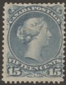 Click for more photos and details Canada 1887 QV Large Queen 15c Slaty Blue?? perf 12 Mint SG69 cat £180